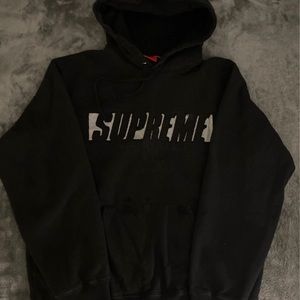 Supreme reflective cutout hoodie